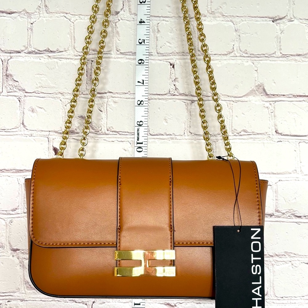 H by HALSTON Lizzy Oak Faux Leather Shoulder Bag--NWT - Picture 15 of 16